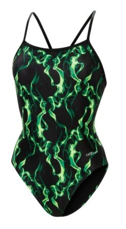 Dolfin Women's Print V-Back One Piece 20 Dolfin Women's Print V-Back One Piece -Swim Hub Pro 0100 b23d front