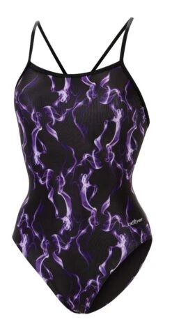 Dolfin Women's Print V-Back One Piece 26 Dolfin Women's Print V-Back One Piece -Swim Hub Pro 0100 b30d front