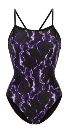 Dolfin Women's Print V-Back One Piece 27 Dolfin Women's Print V-Back One Piece -Swim Hub Pro 0100 b30d front2