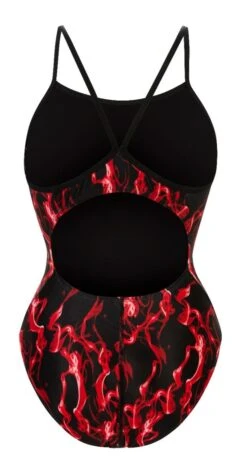 Dolfin Women's Print V-Back One Piece 31 Dolfin Women's Print V-Back One Piece -Swim Hub Pro 0100 b33d back