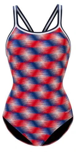 Dolfin Women's Print DBX Back One Piece 24 Dolfin Women's Print DBX Back One Piece -Swim Hub Pro 0231 b57d front2 4