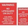 Warning No Children Without Supervision Sign -Swim Hub Pro 18143