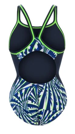 Dolfin Women's Print Color Block DBX Back One Piece -Swim Hub Pro 5m00 b38d back