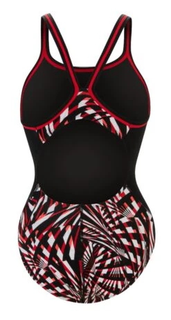Dolfin Women's Print Color Block DBX Back One Piece -Swim Hub Pro 5m00 b39d back