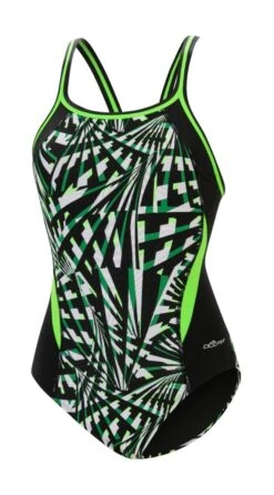 Dolfin Women's Print Color Block DBX Back One Piece -Swim Hub Pro 5m00 b58d front