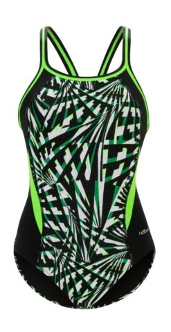 Dolfin Women's Print Color Block DBX Back One Piece -Swim Hub Pro 5m00 b58d front2