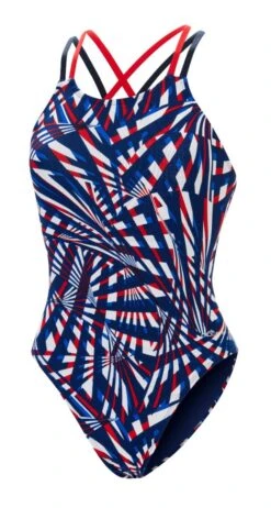 Dolfin Women's Print Atomic Double X Back 22 Dolfin Women's Print Atomic Double X Back -Swim Hub Pro 6a00 b41d front