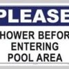Please Shower Sign -Swim Hub Pro 711