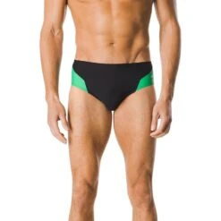 Speedo Spark Splice Brief 14 Speedo Spark Splice Brief -Swim Hub Pro 7705915 0007 black green front