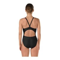 Speedo Solid Flyback Swimsuit 9 Speedo Solid Flyback Swimsuit -Swim Hub Pro 819006 black back 1 1 1