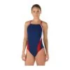 Speedo Launch Splice Endurance Cross Back 2 Speedo Launch Splice Endurance Cross Back -Swim Hub Pro 8191409 navy red white front 2