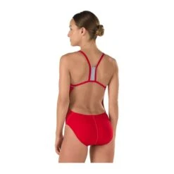 Speedo Solid Endurance + Thin Strap Swimsuit 11 Speedo Solid Endurance + Thin Strap Swimsuit -Swim Hub Pro 8191442 red back