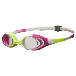 Arena Spider Jr. Goggle -Swim Hub Pro 92338 limefuchsia white clear side