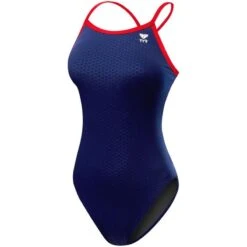 TYR Hexa Durafast Diamondfit 23 TYR Hexa Durafast Diamondfit -Swim Hub Pro dhex7 navy red front