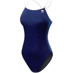TYR Hexa Durafast Diamondfit 24 TYR Hexa Durafast Diamondfit -Swim Hub Pro dhex7 navy white front