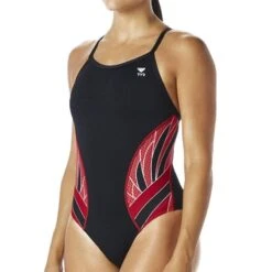 TYR Phoenix Splice Diamondfit -Swim Hub Pro dpx7 black red front r