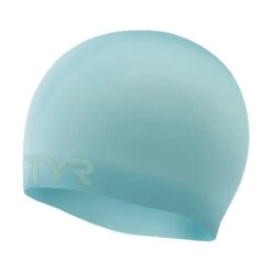 TYR Wrinkle-Free Silicone Swim Cap -Swim Hub Pro lcs light blue
