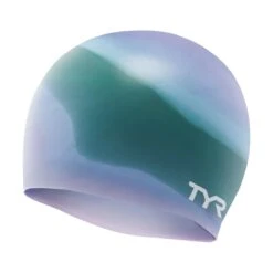 TYR Multi Color Silicone Cap -Swim Hub Pro lcsm purple green