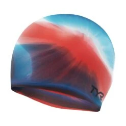 TYR Multi Color Silicone Cap -Swim Hub Pro lcsm red navy