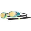 TYR Black Hawk Racing Mirrored Goggles -Swim Hub Pro lgbhm gold green 1