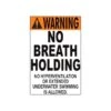 No Breath Holding Sign -Swim Hub Pro no breath holding sign