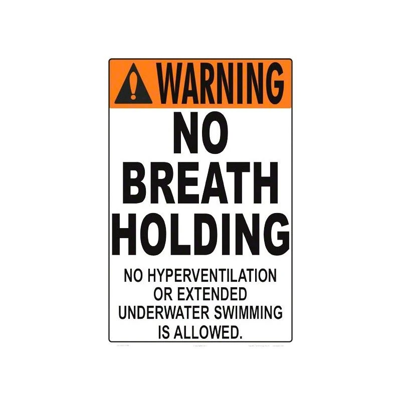 No Breath Holding Sign 3 No Breath Holding Sign
