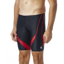 TYR Alliance Splice Jammer -Swim Hub Pro sali black red front r