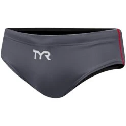 TYR Thresher Racer Swimsuit 9 TYR Thresher Racer Swimsuit -Swim Hub Pro tpsr6a grey red front